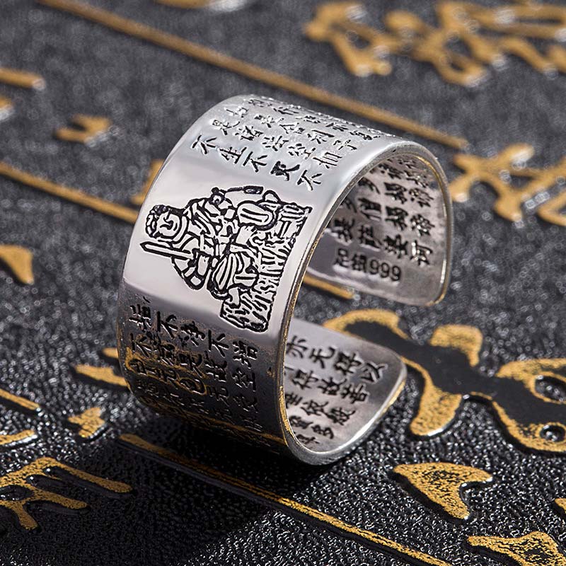 Mythstone FengShui Buddha Chinese Zodiac Protection Adjustable Ring