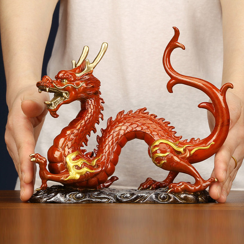 Mythstone Year Of The Dragon Copper Success Home Decoration