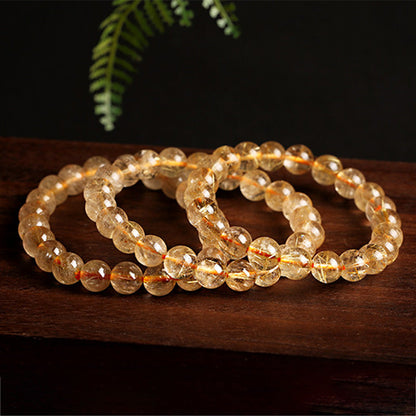 Mythstone Natural Citrine Blessing Protection Bracelet