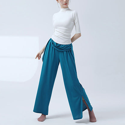 Mythstone Retro Loose Wide Leg Pants Casual Dance Women's Yoga Pants