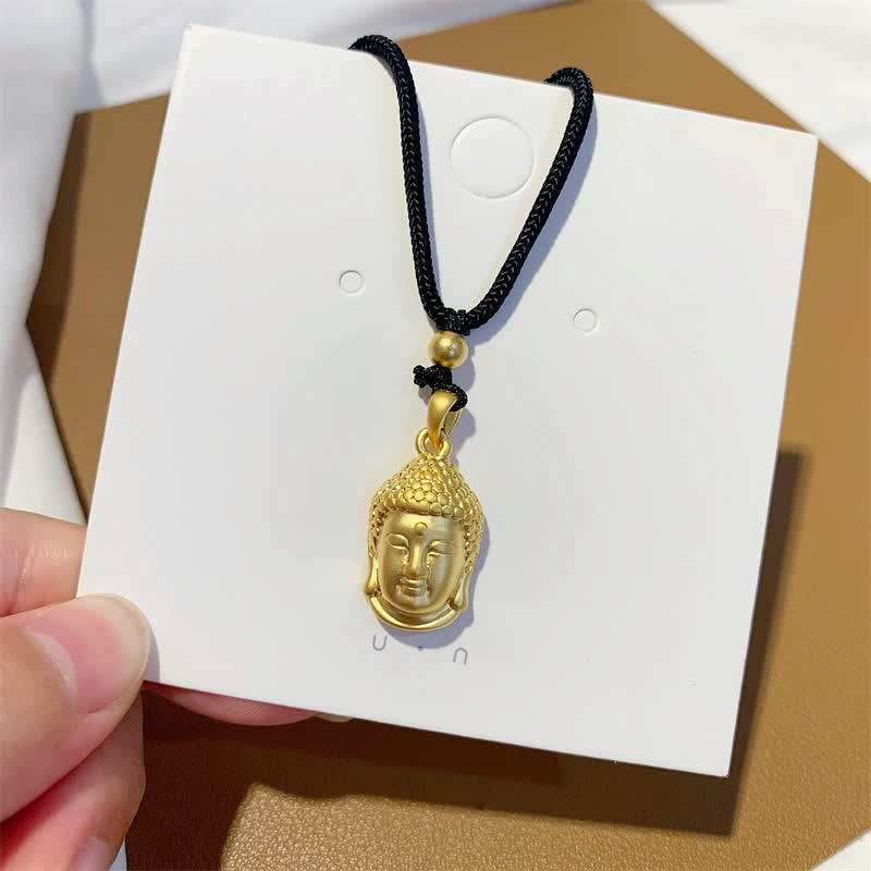 Mythstone Gold Buddha Copper Wealth Necklace Pendant