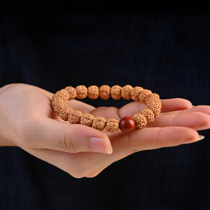 Pulsera de la riqueza y la buena suerte con la semilla de Bodhi de Rudraksha del Tíbet Mythstone