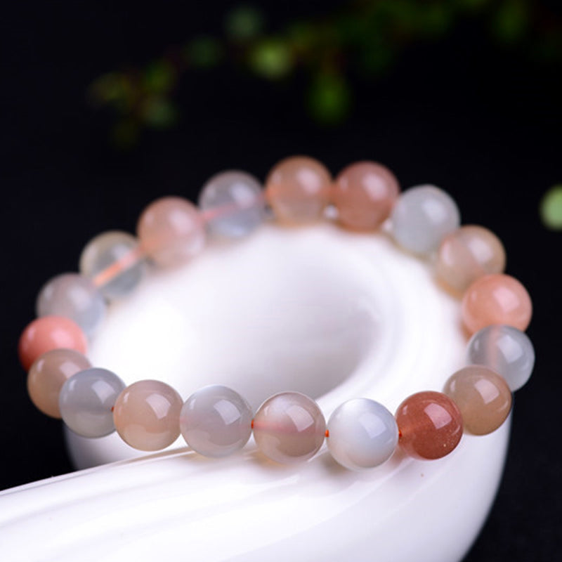 Mythstone Natural Moonstone Wealth Positive Bracelet