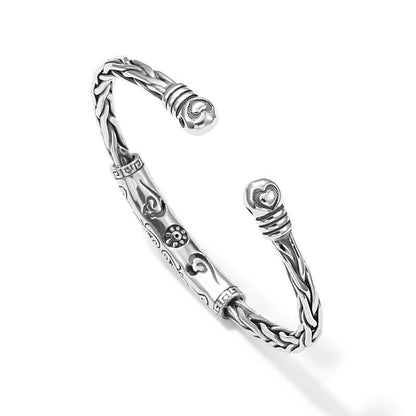 Brazalete brazalete con grabado Om Mani Padme Hum del Tíbet de Mythstone 