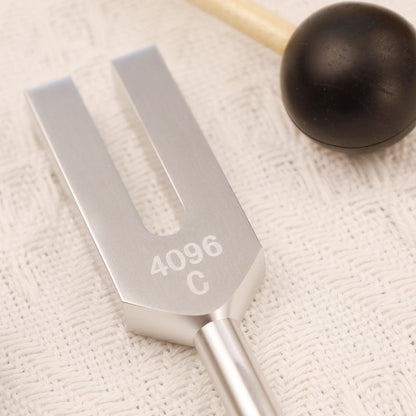 Mythstone Tuning Fork 4096HZ Aluminum Alloy Crystal Tuning Fork with Hammer for Chakra Healing