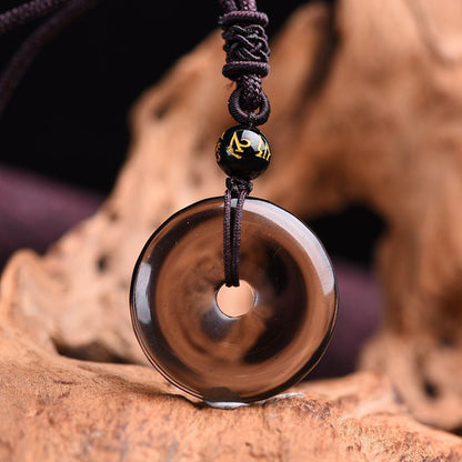 Mythstone Tibetan Obsidian Protection Necklace