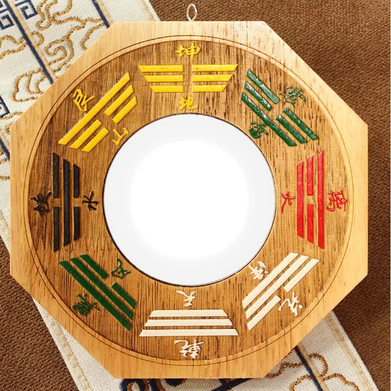 Mythstone Feng Shui Bagua Map Peach Wood Balance Energy Map Mirror