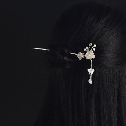 Mythstone Plum Blossom Butterfly Love Freedom Tassel Hairpin