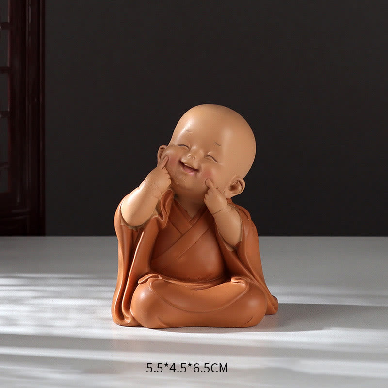 Mythstone Small Mini Meditation Praying Monk Serenity Resin Home Decoration