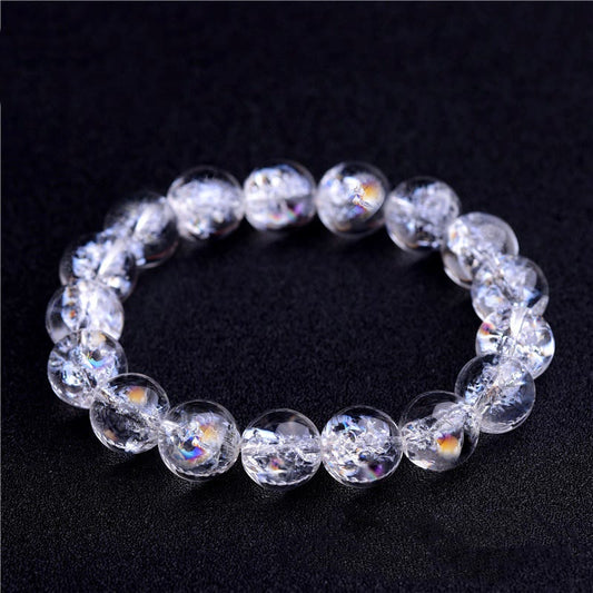 Mythstone Natural White Crystal Protection Healing Bracelet