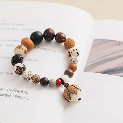 Mythstone Bodhi Seed Lotus Wisdom Peace Wrist Mala Bracelet