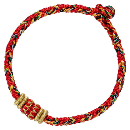 Pulsera trenzada hecha a mano con el zodíaco chino, Buda natal, suerte y fuerza, de Mythstone Tibet