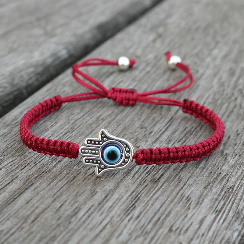 Mythstone Handmade Hamsa Symbol Protection Luck String Bracelet - Image 11