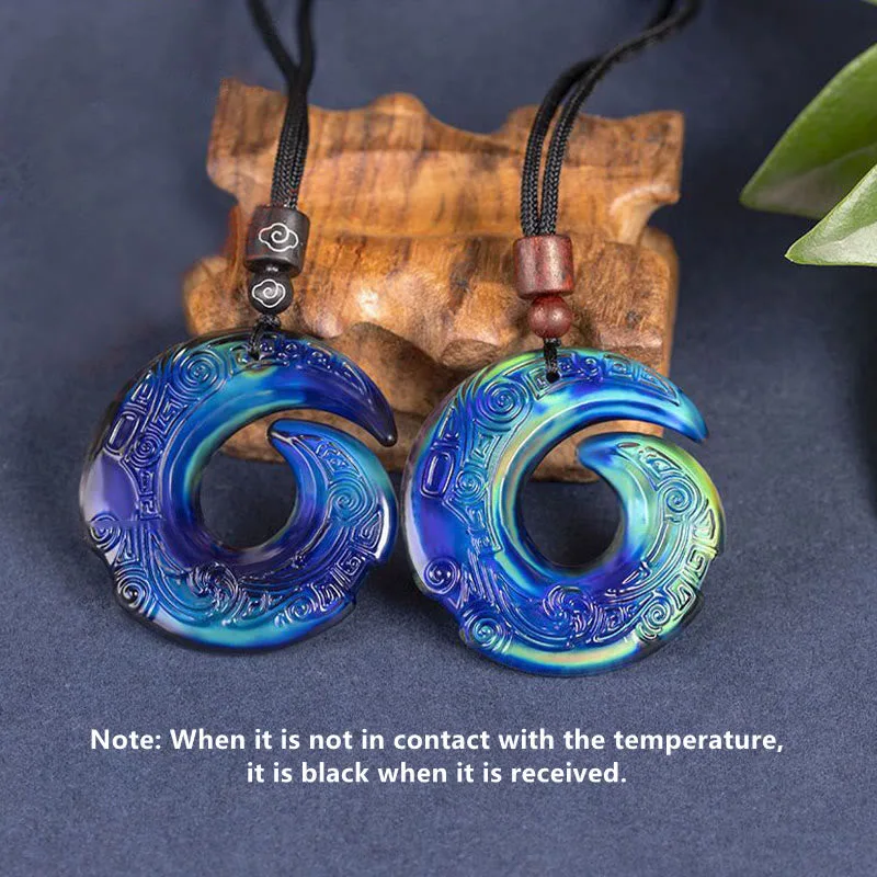 Color-Changing One's Luck Improves Design Pattern Liuli Crystal Necklace Pendant - Image 2