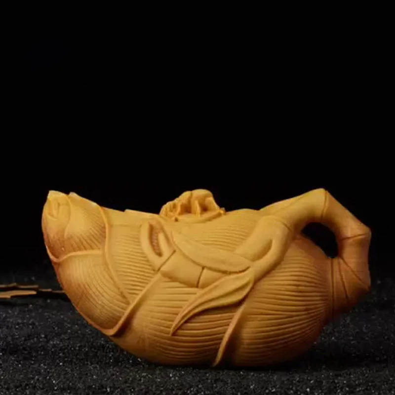 Mythstone Laughing Buddha Boxwood Prosperity Home Decoration - Image 4