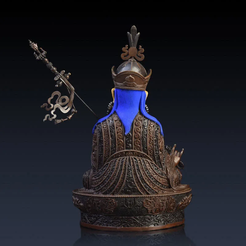 Mythstone Padmasambhava Buddha Figurine Serenity Copper Statue Home Decoration - Image 9