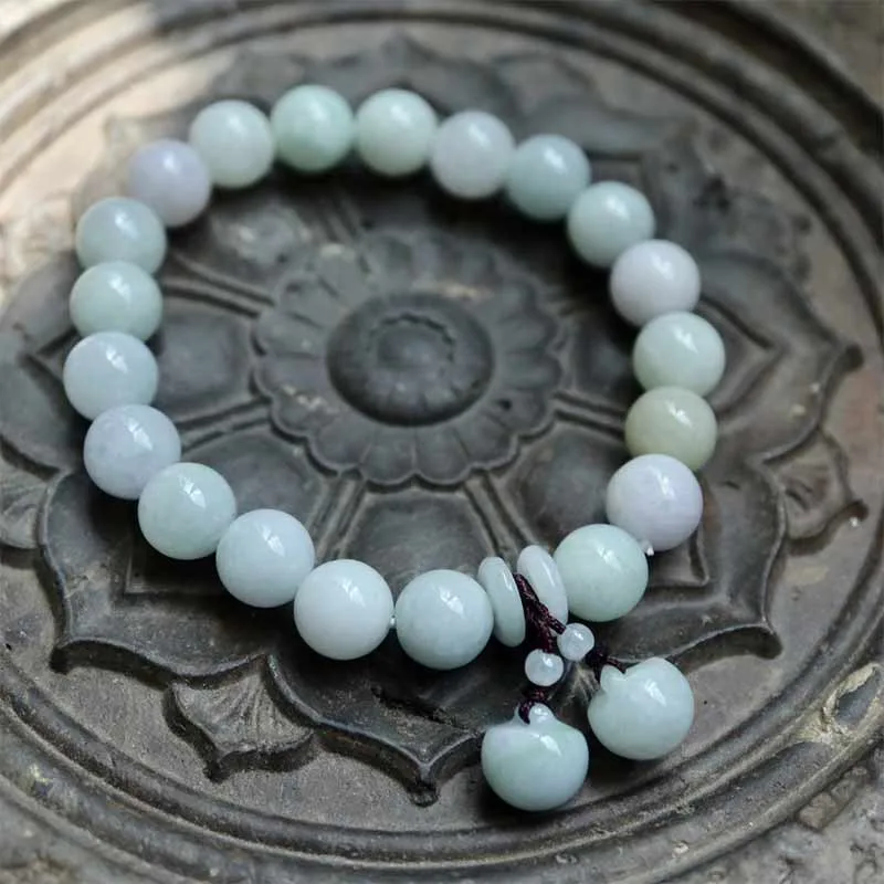 Mythstone Natural Jade Pi Xiu Buddha Gourd Apple Success Bracelet - Image 9