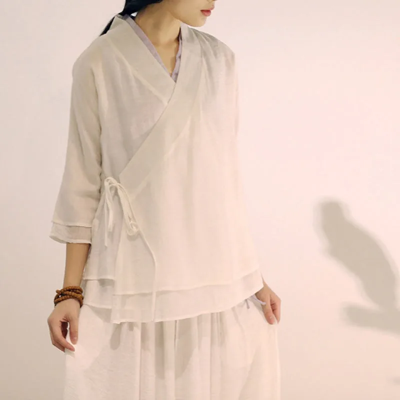 Mythstone Zen Spiritual Practice Meditation Prayer Uniform Clothing Women's Set - Image 14