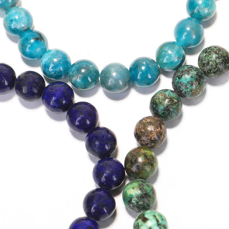 Mythstone Natural Lazurite Pietersite Unakite Om Mani Padme Hum Bead Positive Bracelet - Image 12