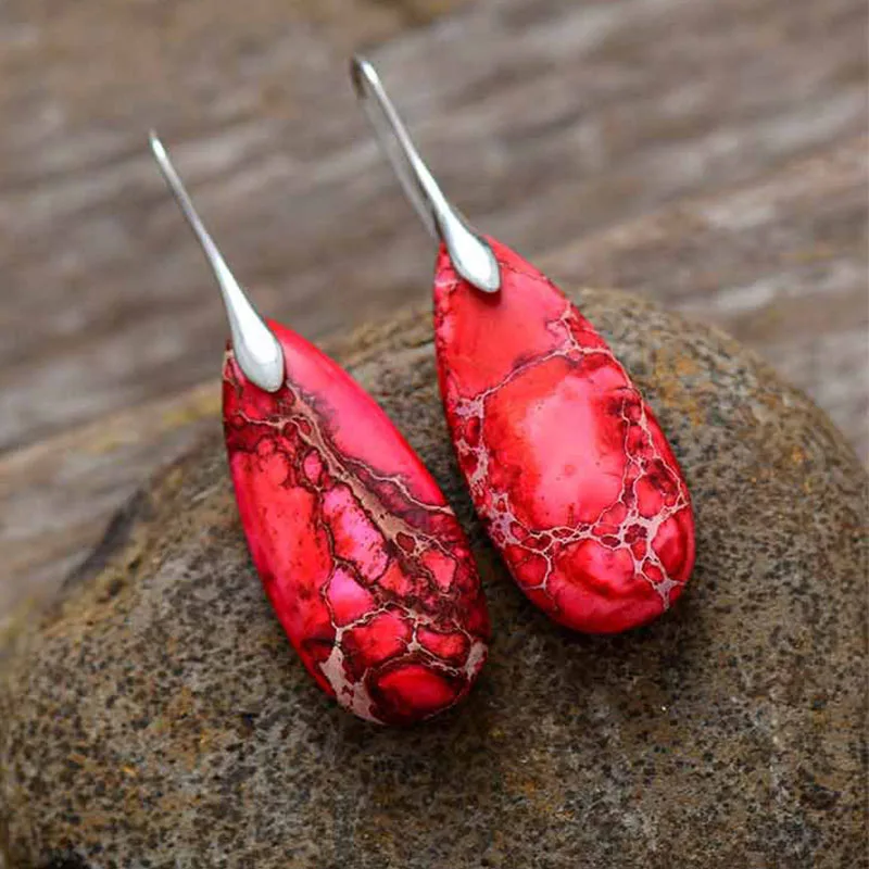 Emperor Stone Healing Crystal Earrings - Image 5