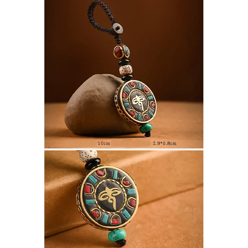 Mythstone Tibetan Om Mani Padme Hum Bodhi Seed Peace Key Chain - Image 11