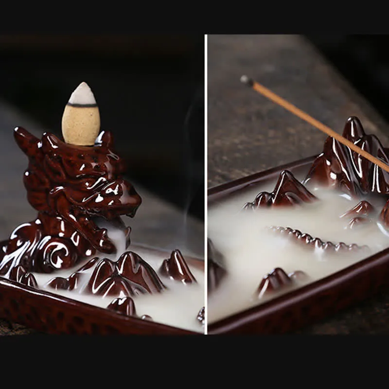 Mythstone Dragon Mountain Strength Ceramic Incense Burner Decoration - Image 18