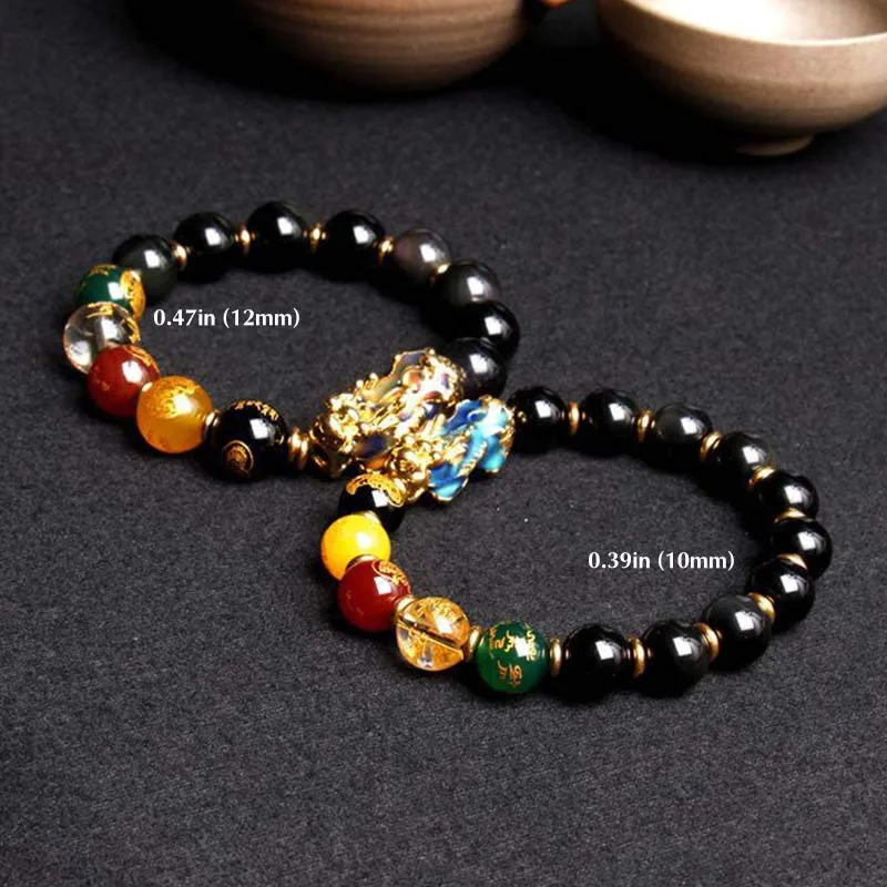 Mythstone Color-Changing Pixiu Obsidian Wealth Bracelet - Image 4