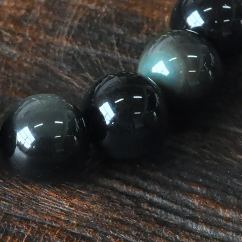 Mythstone Rainbow Obsidian Copper Bead Positive Transformation Bracelet - Image 8