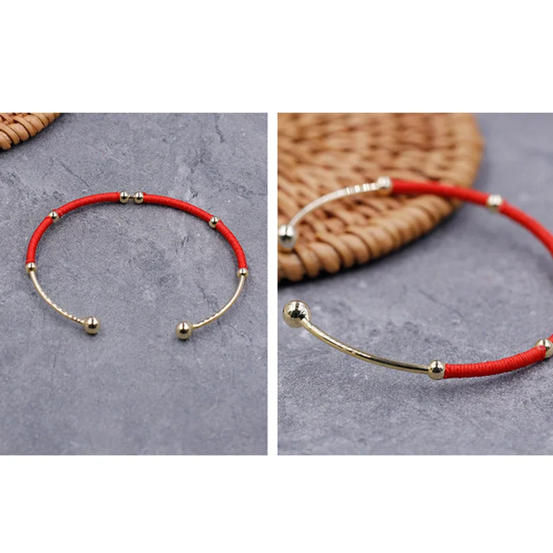 Mythstone Red String Blessing Protection Cuff Bracelet - Image 8
