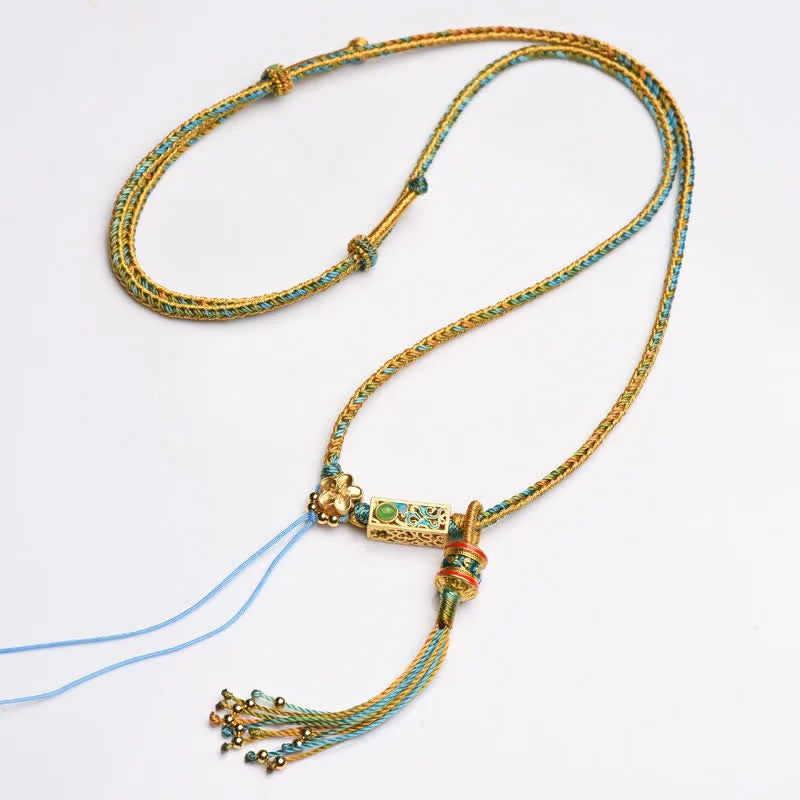 Mythstone Colorful String Copper Wealth Necklace Pendant - Image 9