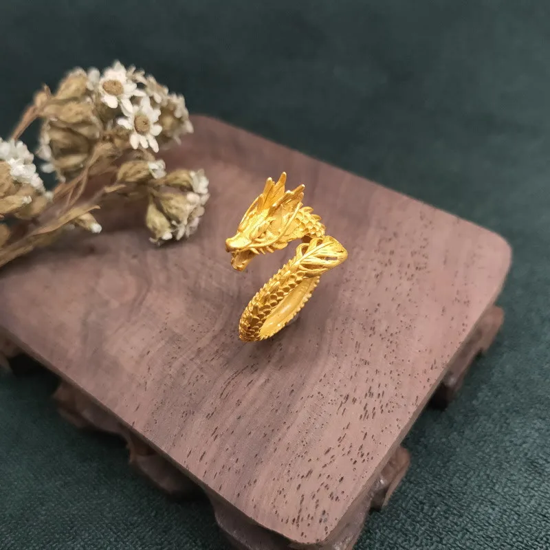 Mythstone Golden Dragon Success Strength Ring - Image 4