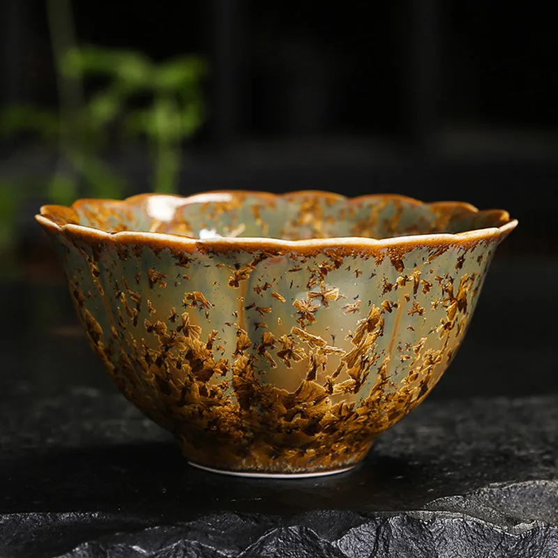 Mythstone Colorful Brown Ceramic Teacup Kung Fu Tea Cup Bowl - Image 14