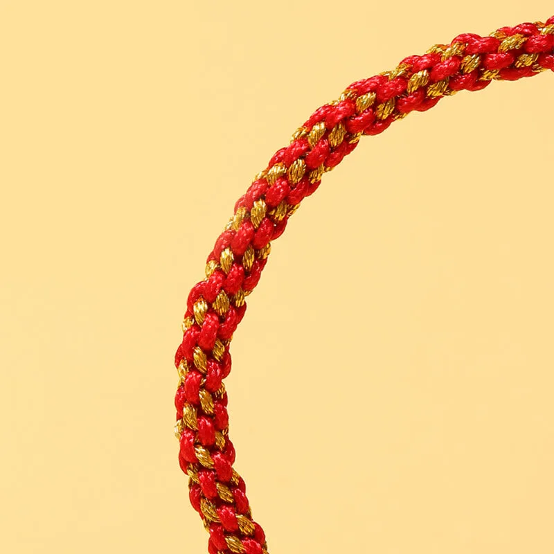 Mythstone Handmade Red Agate Amethyst Golden Rutilated Quartz Pink Crystal Bead Calm Braided Bracelet - Image 6