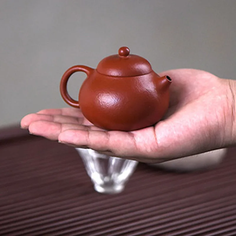 Mythstone Yixing All Handmade Wen Dan Brown Purple Clay Kung Fu Teapot - Image 18