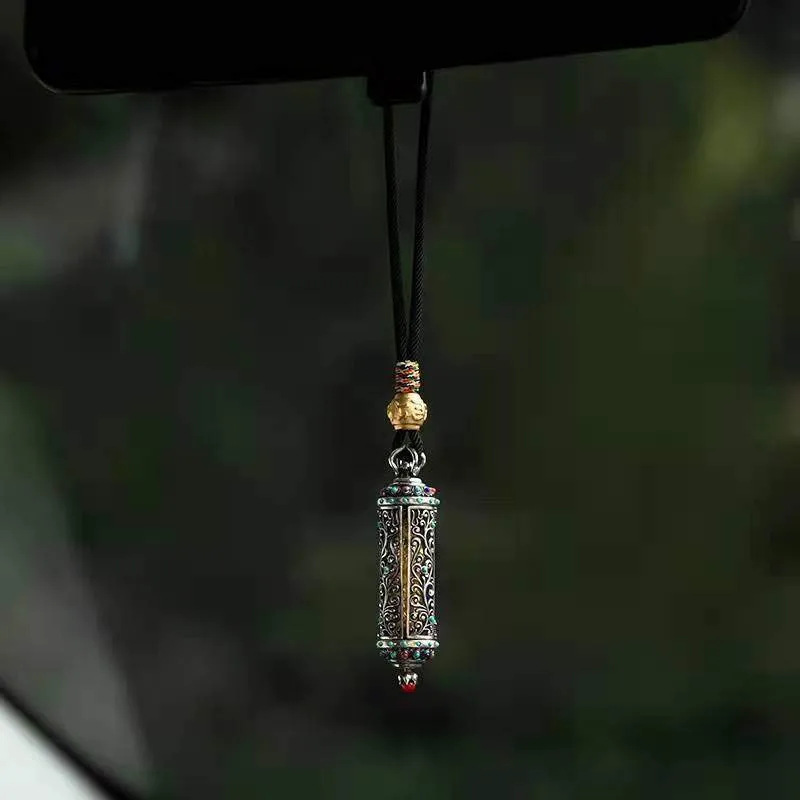 Mythstone Tibetan Avalokitesvara Silver Wealth Protection Decoration - Image 2