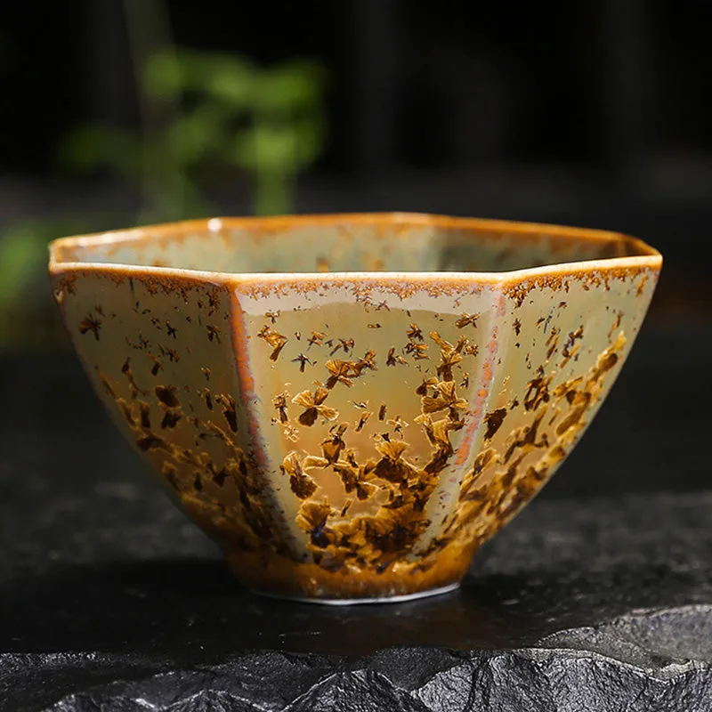 Mythstone Colorful Brown Ceramic Teacup Kung Fu Tea Cup Bowl - Image 22