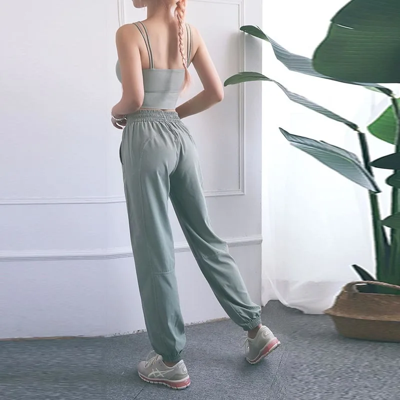 Mythstone High Waist Fitness Yoga Sports Jogger Track Pants With Pockets Sweatpants - Image 25