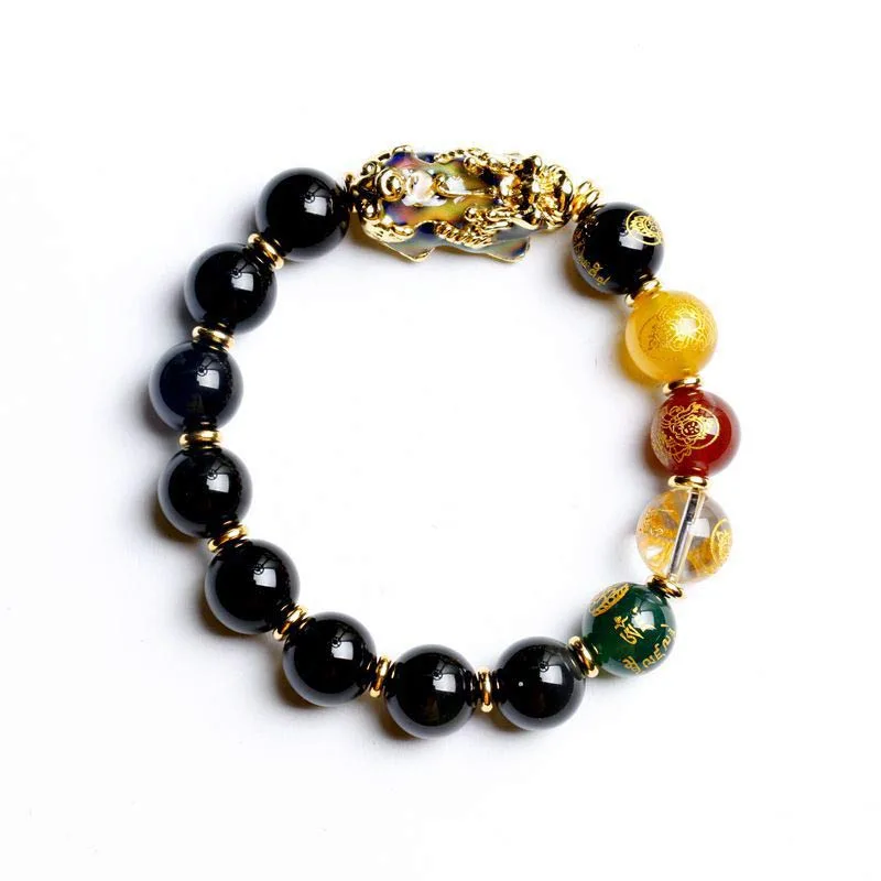 Mythstone Color-Changing Pixiu Obsidian Wealth Bracelet - Image 2