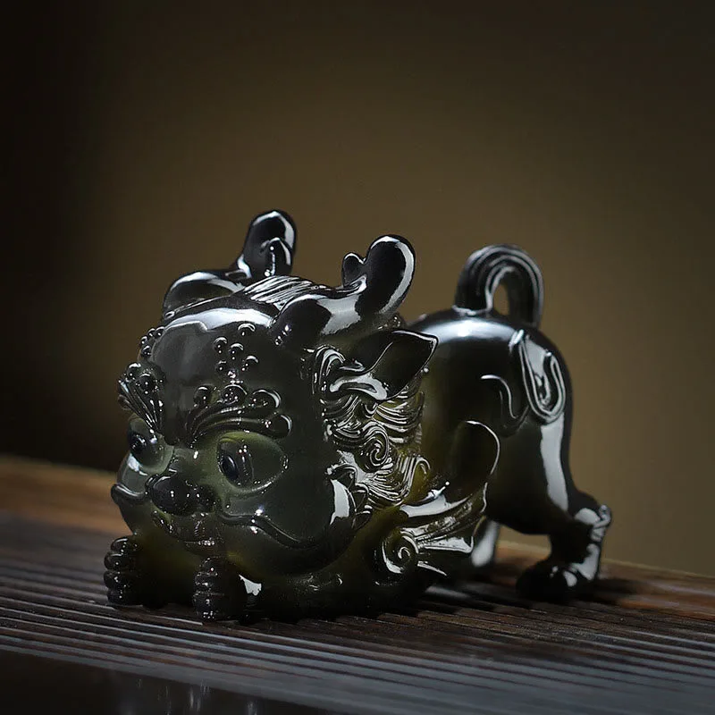 Mythstone Color Changing Small PiXiu Ingot Resin Tea Pet Wealth Home Figurine Decoration - Image 3