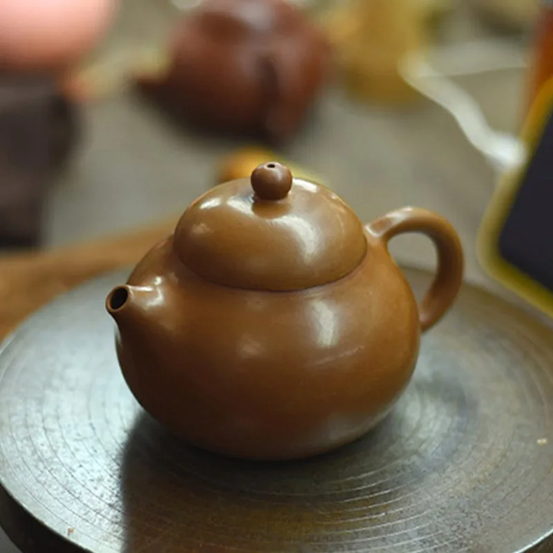Mythstone Yixing All Handmade Wen Dan Brown Purple Clay Kung Fu Teapot - Image 20