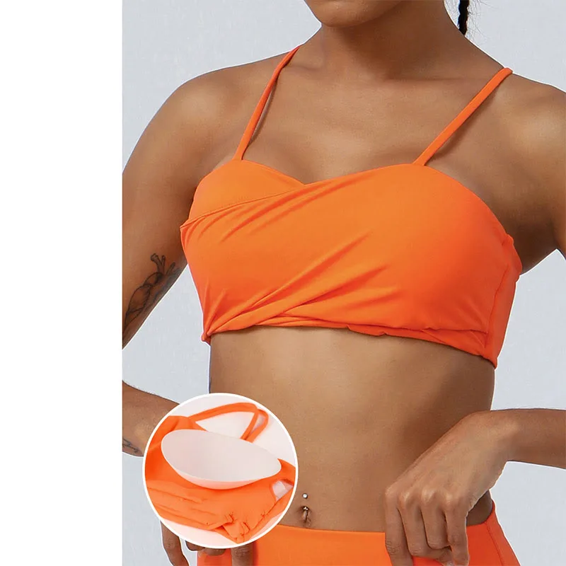 Mythstone Workout Sleeveless Backless Criss-Cross Strap Top Bra Flared Pants Sports Fitness Yoga Outfit - Image 38