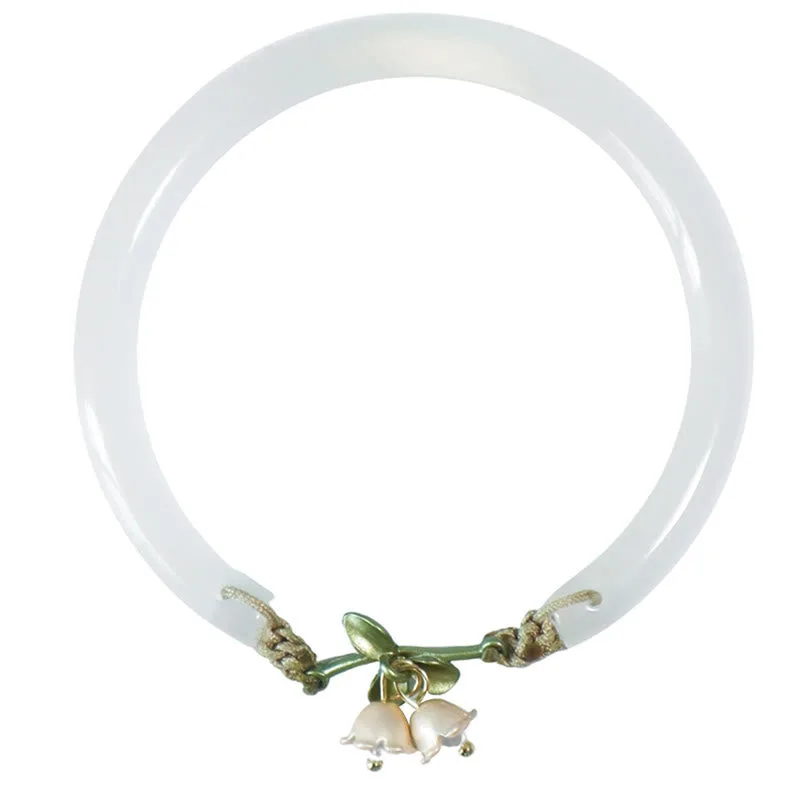 Mythstone Lily of the Valley Flower Happiness Strength Bracelet Bangle - Image 7