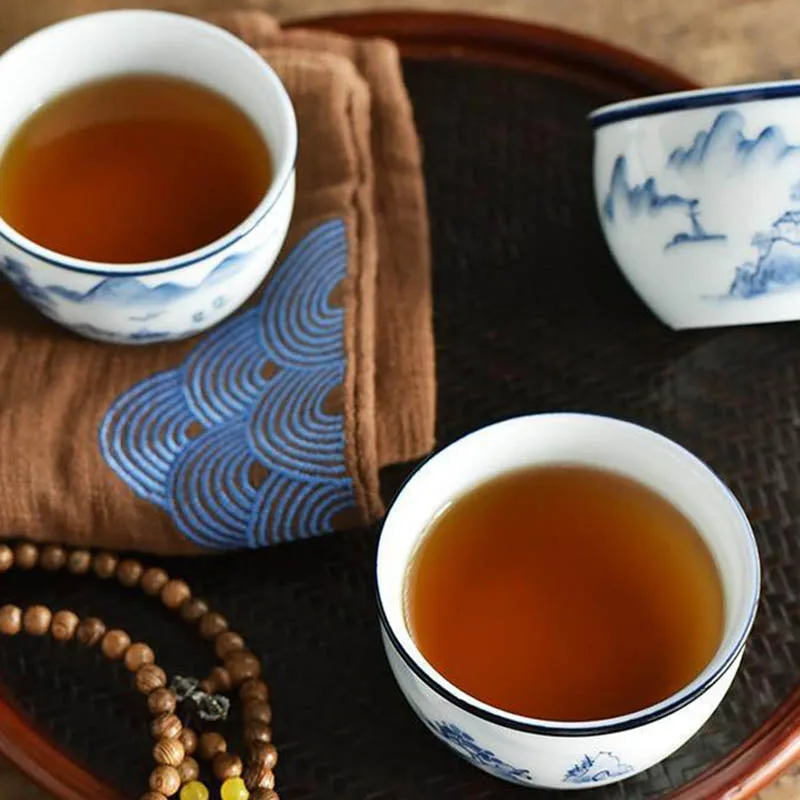 Mythstone - Koi Fish Lotus Flower Leaf Mountains Tree Ceramic Teacup Kung Fu Tea Cup 130ml - Image 17