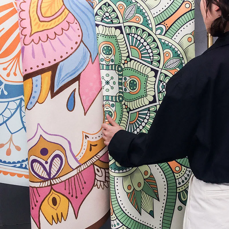 Mythstone Tibetan Lotus Mandala Enlightenment Foldable Natural Rubber Yoga Mat Decoration - Image 15