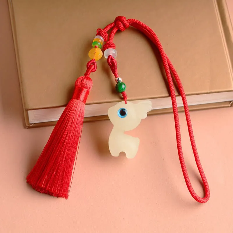 Mythstone Mini Cute Deer Glowstone Luminous Lucky Deer Energy Key Chain Phone Car Hanging Decoration - Image 11