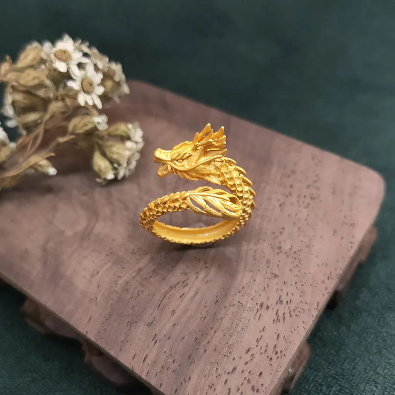Mythstone Golden Dragon Success Strength Ring - Image 6