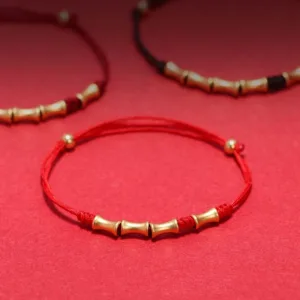 Mythstone 925 Sterling Silver Bamboo Design Protection Luck Braided Bracelet