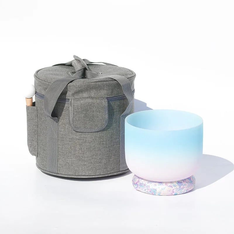 Mythstone Tibetan Crystal Sound Bowl Handcrafted for Yoga and Meditation Singing Bowl With Bag - Image 2