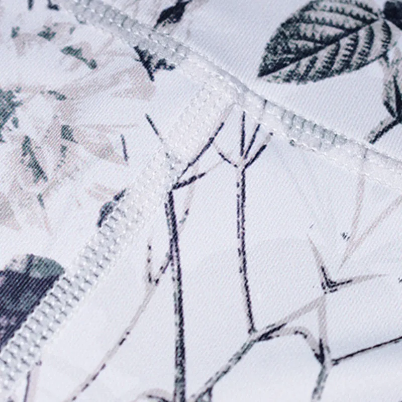 Mythstone Flowers Leaves Print Pants Sports Fitness Yoga Leggings Women's Yoga Pants - Image 9