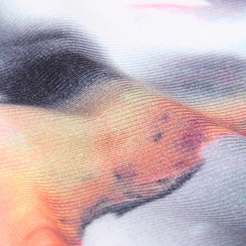 Mythstone Pink Flower White Colorful Ink White Print Leggings Sports Fitness Yoga Women's Pants - Image 14